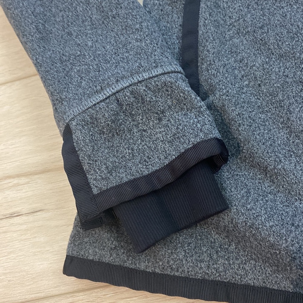 Ivivva by Lululemon fleece wrap mock neck grey girls size 12 sweater jacket - Picture 2 of 7